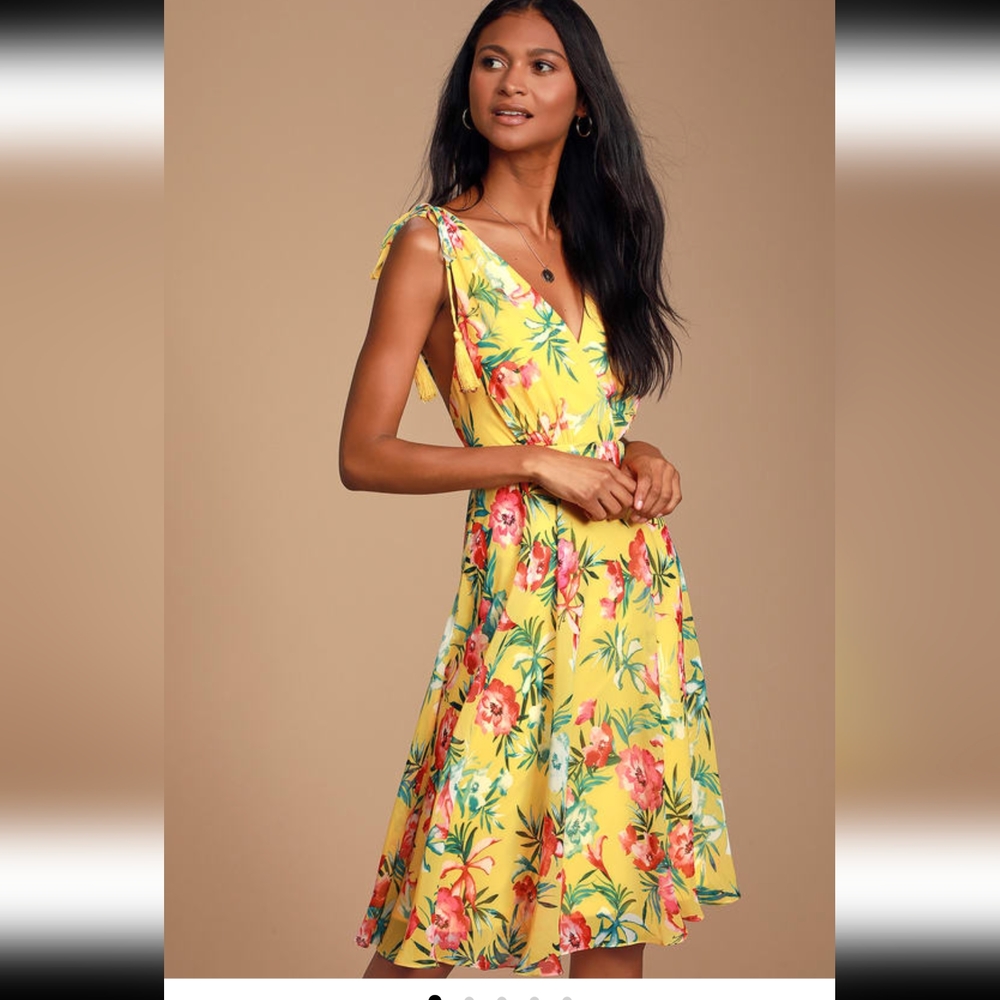 Lulu's Floral Midi Dress